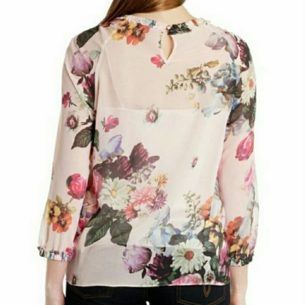 Ted Baker ‘Anina’ Sheer Floral Top - Picture 2 of 8